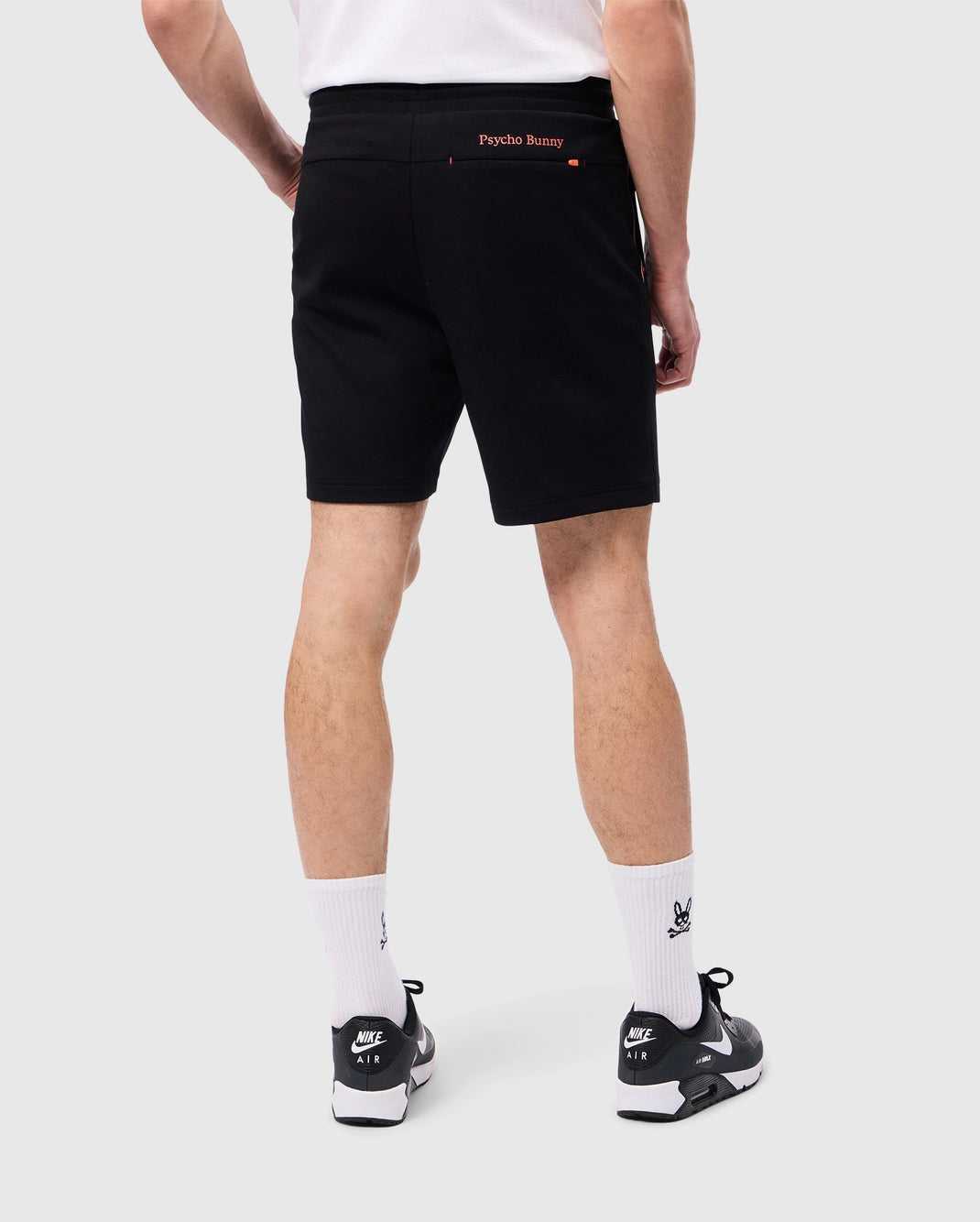 Short Psycho Bunny Courtside Track Short Noir Homme | KWX-22401656